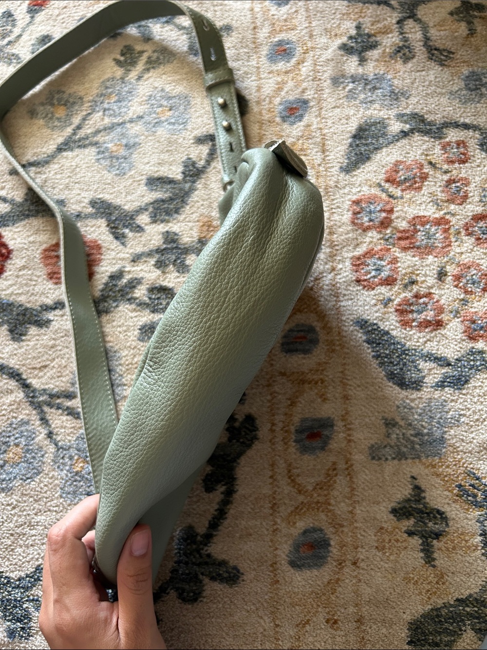 The Sak Blue/Green Leather Crossbody Bag - Picture 5 of 6